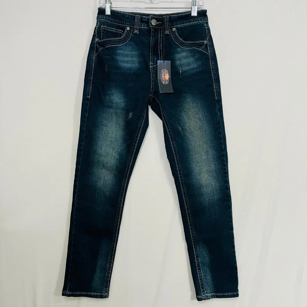 New Fire &‎ Rain Jeans Mens size 30x30 Stretch Slim Fit Light Distressed